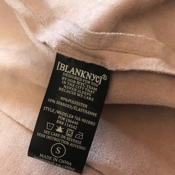Anthropologie Blank NYC Faux Suede Drape Front Size Small EUC - Picture 6 of 9